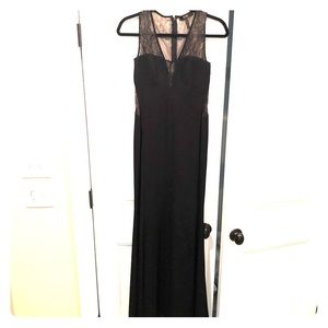 Bcbg black lace maxi evening gown